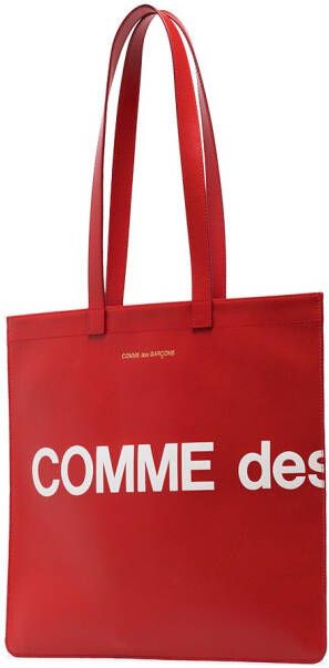 Comme Des Garçons Wallet Leren shopper Rood