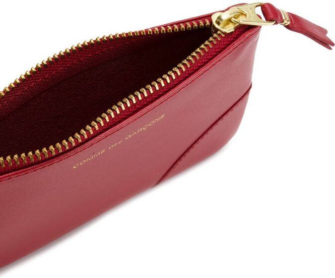 Comme Des Garçons Wallet Portemonnee met logostempel Rood