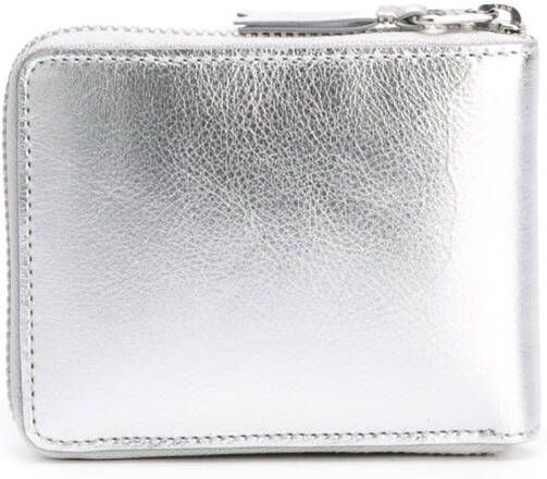 Comme Des Garçons Wallet metallic zip wallet