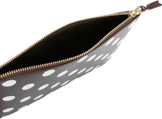 Comme Des Garçons Wallet polka dot print pouch wallet Bruin