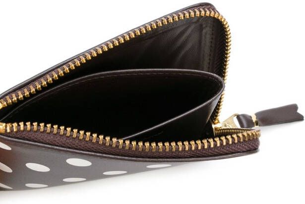 Comme Des Garçons Wallet polkadot ritsportemonnee Bruin