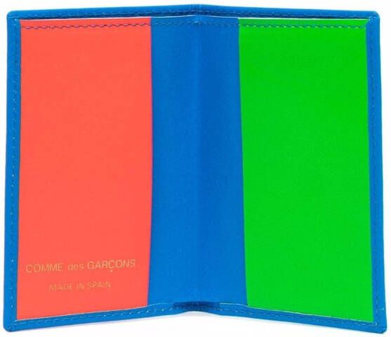 Comme Des Garçons Wallet Portemonnee met colourblocking Blauw