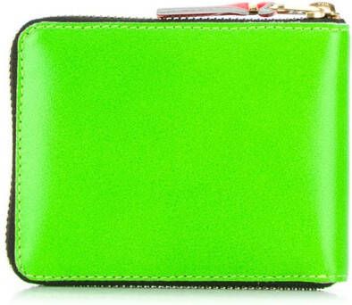Comme Des Garçons Wallet Portemonnee met colourblocking Groen