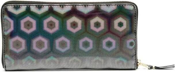 Comme Des Garçons Wallet Portemonnee met geometrische print Zwart