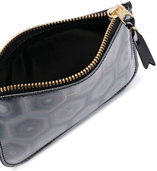 Comme Des Garçons Wallet Portemonnee met geometrische rits Zwart