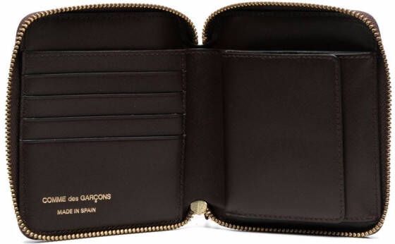 Comme Des Garçons Wallet Portemonnee met logo-reliëf Bruin