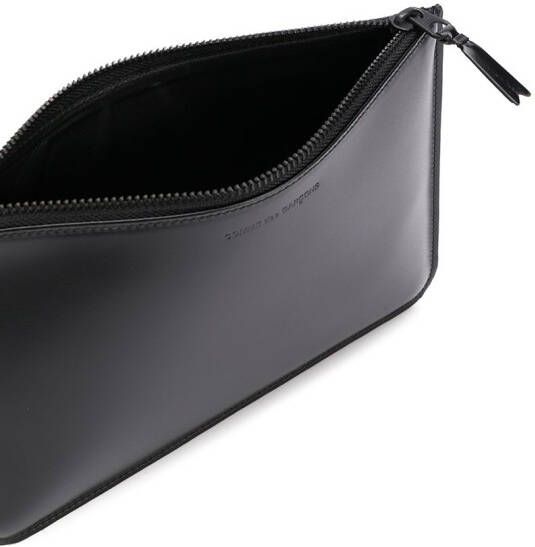 Comme Des Garçons Wallet Portemonnee met logo reliëf Zwart
