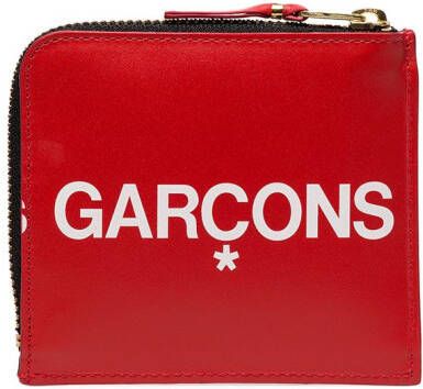 Comme Des Garçons Wallet Leren portemonnee Rood