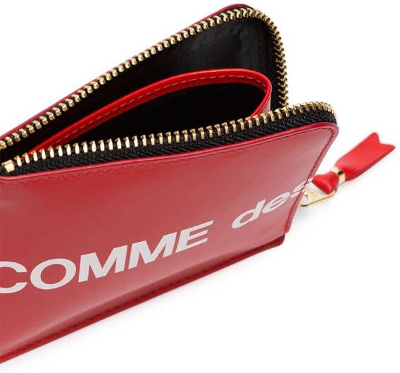 Comme Des Garçons Wallet Leren portemonnee Rood