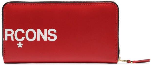Comme Des Garçons Wallet Continental portemonnee met logo Rood