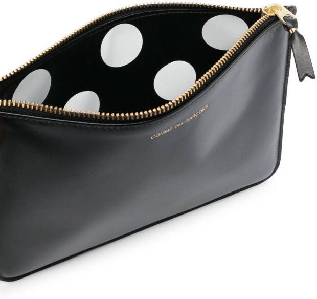 Comme Des Garçons Wallet Portemonnee met logoprint Zwart
