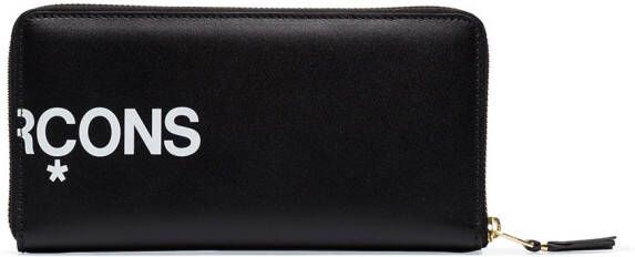 Comme Des Garçons Wallet Continental portemonnee met logo Zwart