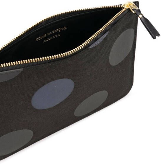 Comme Des Garçons Wallet Portemonnee met polka dots Zwart