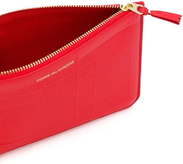 Comme Des Garçons Wallet Portemonnee met patroon Rood