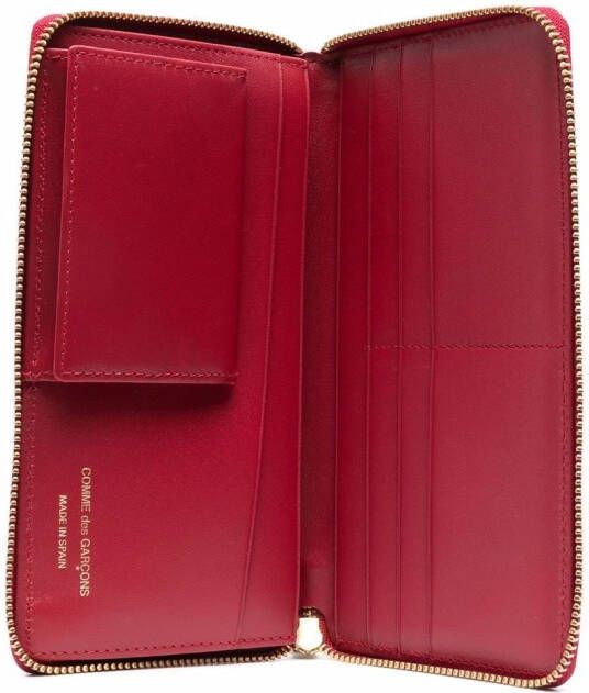 Comme Des Garçons Wallet Portemonnee met rits Rood