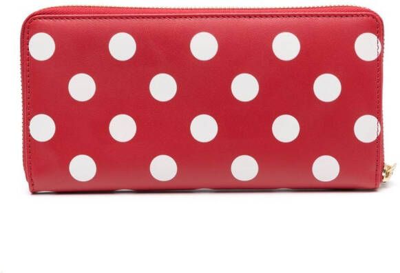 Comme Des Garçons Wallet Portemonnee met stippen Rood