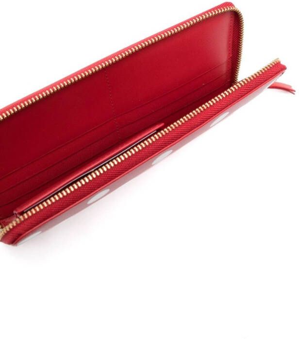 Comme Des Garçons Wallet Portemonnee met stippen Rood