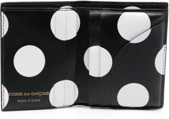 Comme Des Garçons Wallet Portemonnee met stippen Zwart