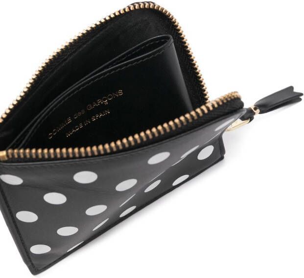Comme Des Garçons Wallet Portemonnee met stippen Zwart