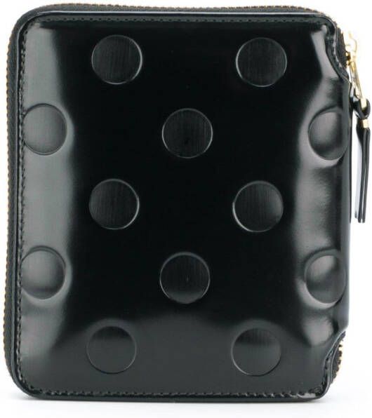 Comme Des Garçons Wallet puntdetail portemonnee met ritssluiting Zwart