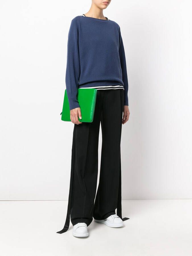 Comme Des Garçons Wallet zip around pouch Groen
