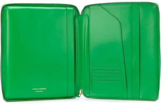 Comme Des Garçons Wallet zip around pouch Groen