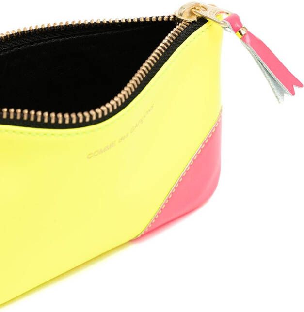 Comme Des Garçons Wallet Super Fluo leren buidel Geel