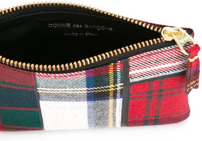 Comme Des Garçons Wallet tartan etui Rood
