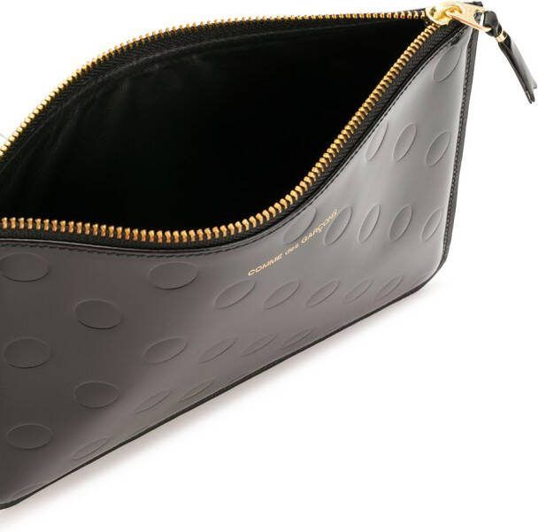 Comme Des Garçons Wallet versierd gemaakte stippenportefeuille Zwart
