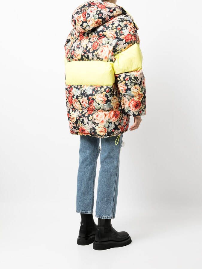 COOL T.M Donsjack met bloemenprint Geel