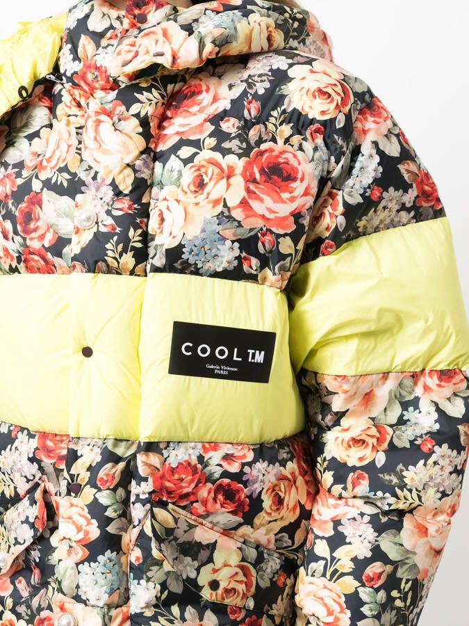 COOL T.M Donsjack met bloemenprint Geel