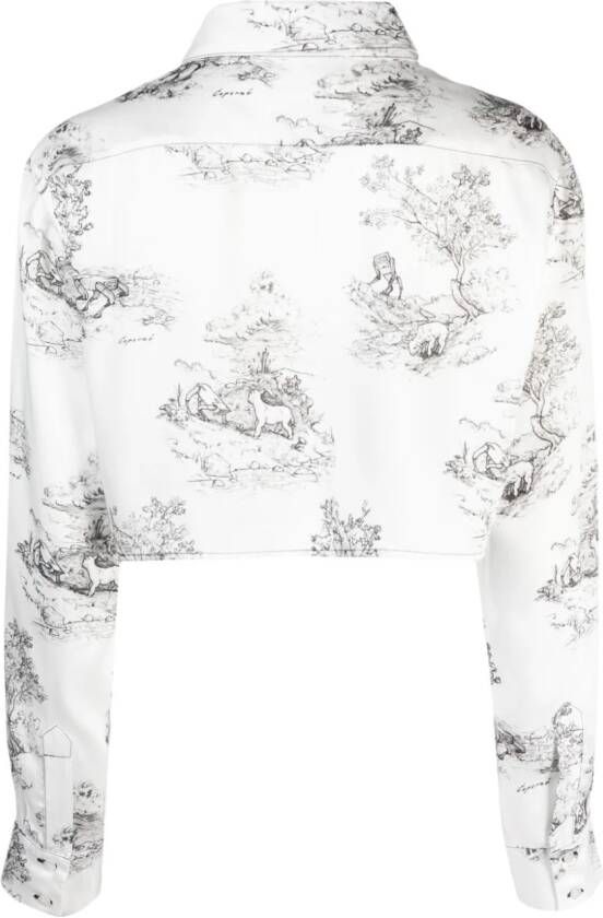 Coperni Cropped blouse Wit