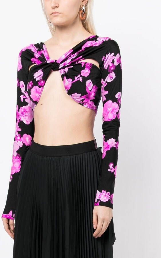 Coperni Top met bloemenprint Zwart
