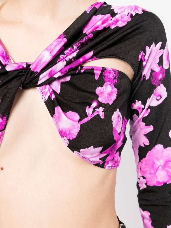 Coperni Top met bloemenprint Zwart