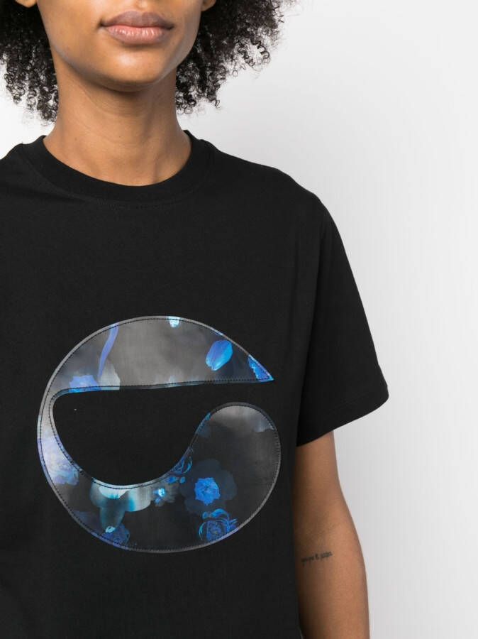 Coperni T-shirt met bloemenprint Zwart