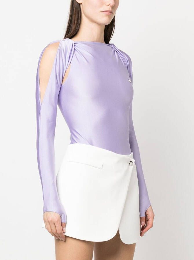 Coperni Gedrapeerde bodysuit Paars
