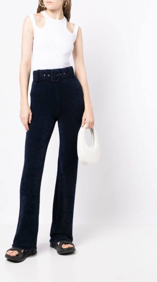 Coperni High waist flared broek Blauw