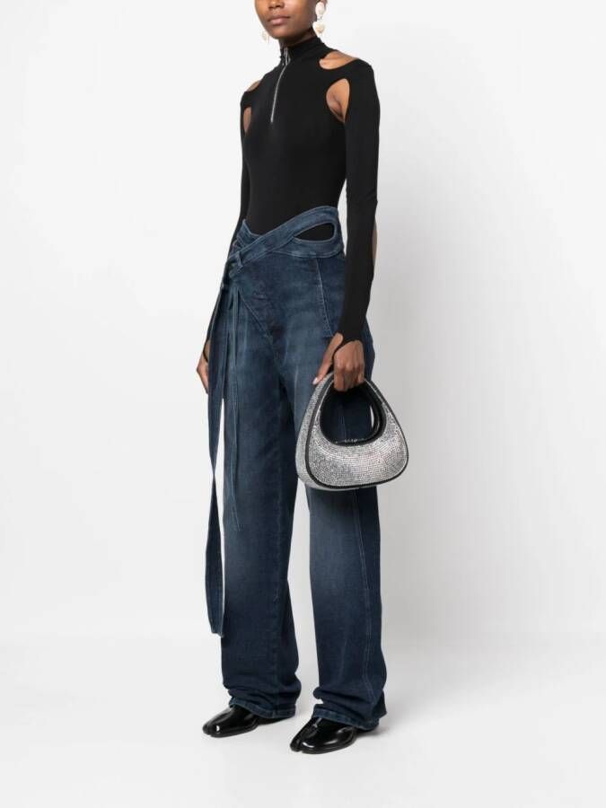 Coperni Mini Swipe shopper verfraaid met stras Zwart