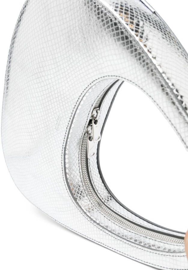 Coperni Swipe leren shopper Zilver