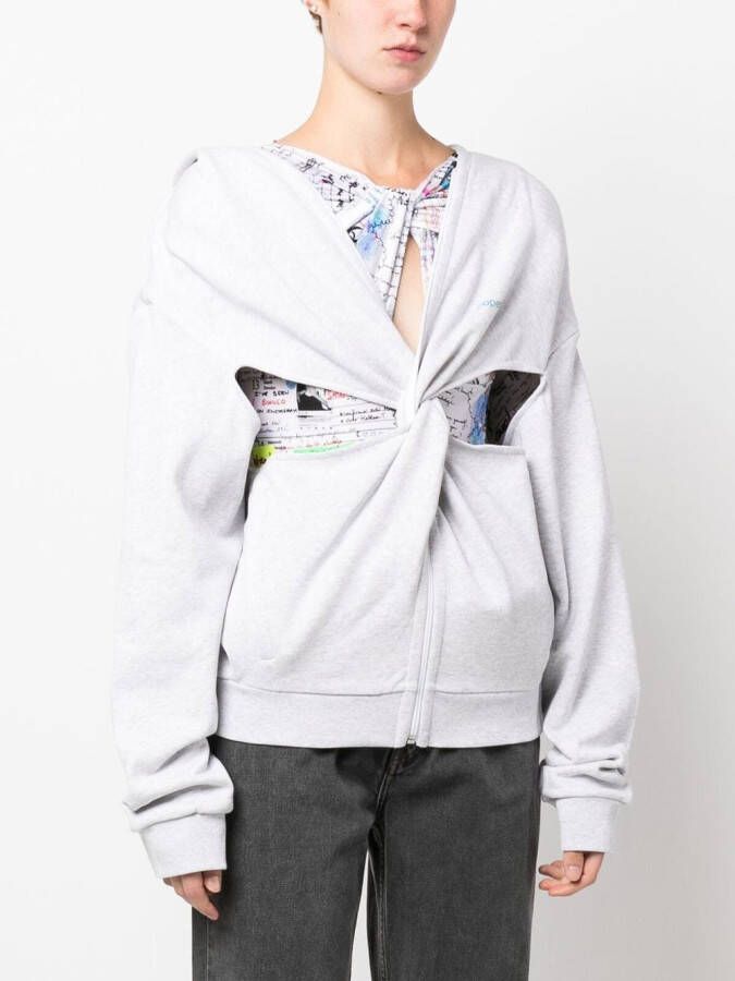 Coperni Gedraaide hoodie Grijs