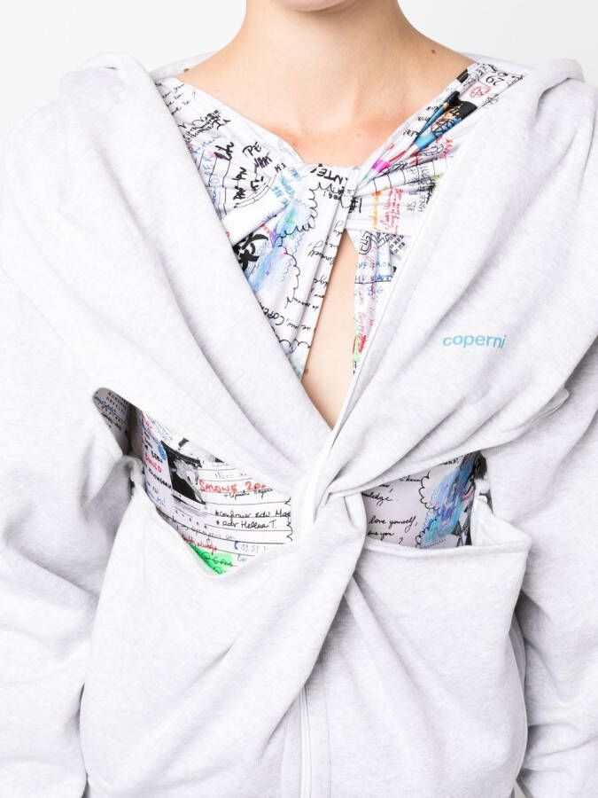 Coperni Gedraaide hoodie Grijs