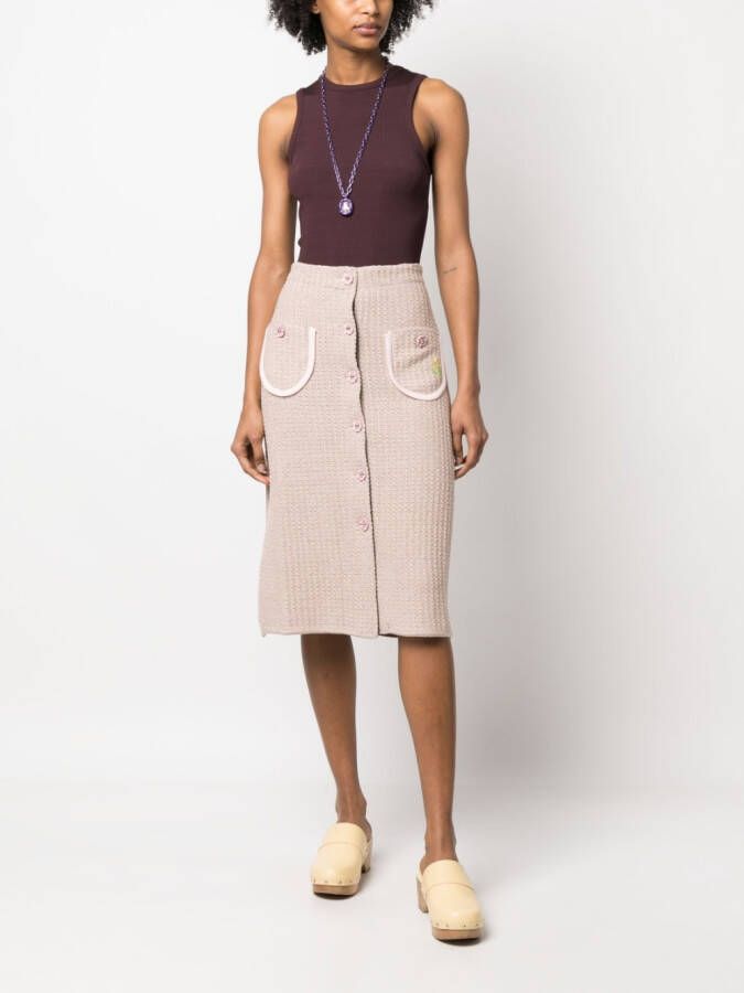CORMIO Midi-rok Roze