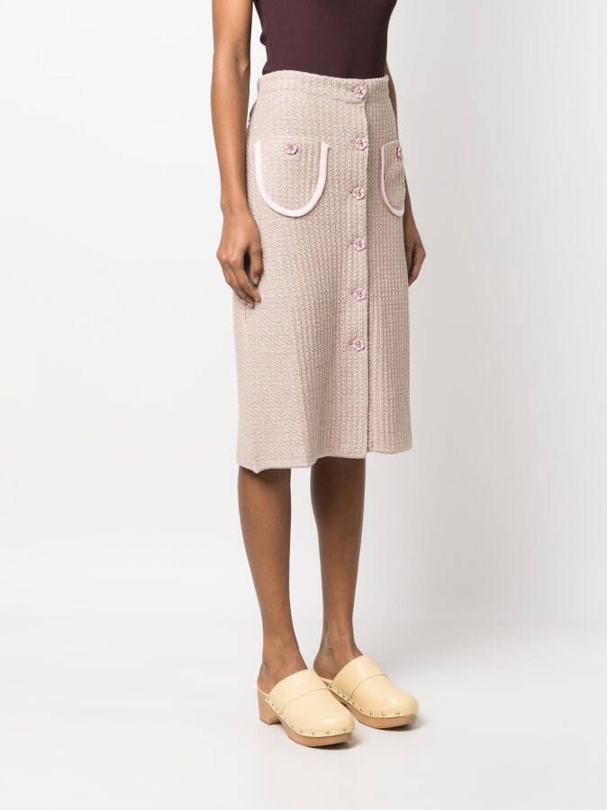 CORMIO Midi-rok Roze