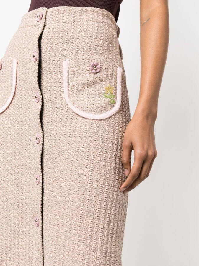CORMIO Midi-rok Roze