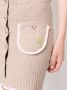 CORMIO Chiara mini-rok met bloemknopen Beige - Thumbnail 5