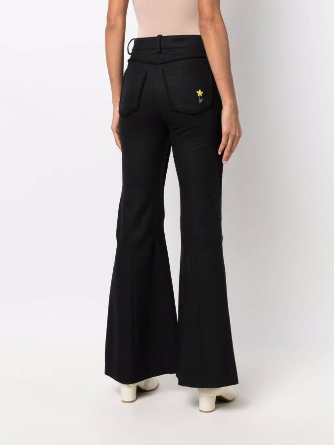 CORMIO Flared broek Zwart