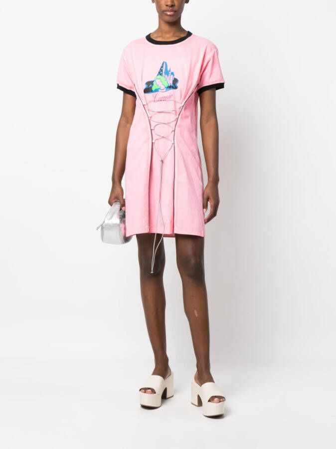 CORMIO Jurk met veters Roze