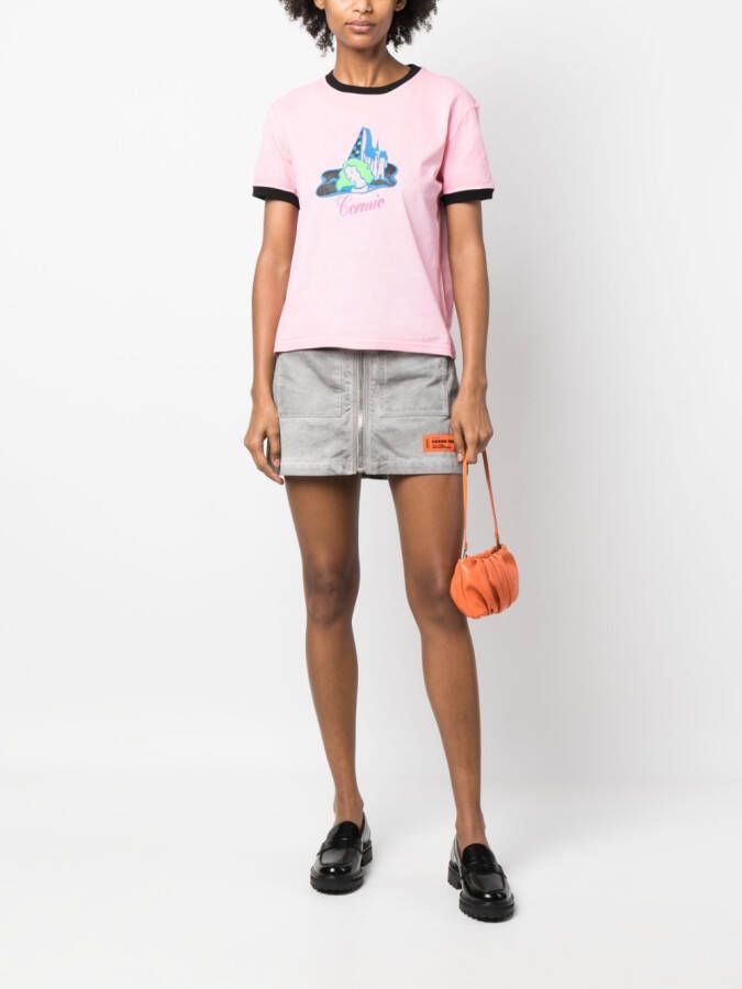CORMIO T-shirt met logoprint Roze