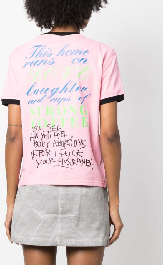 CORMIO T-shirt met logoprint Roze