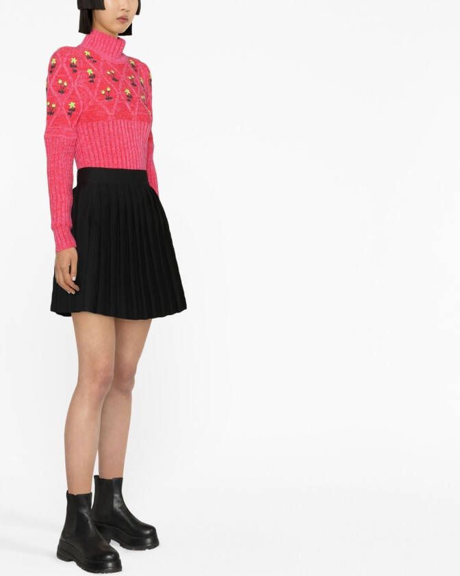 CORMIO Trui met geborduurde bloemen Roze